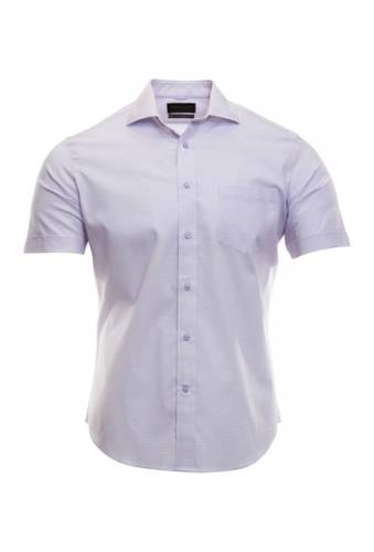 Imbracaminte barbati thomas dean solid short sleeve regular fit shirt pink