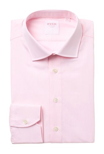 Imbracaminte barbati thomas pink core poplin dress shirt pale pink
