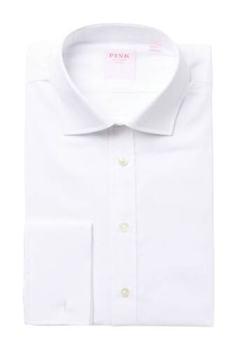 Imbracaminte barbati thomas pink core poplin dress shirt white