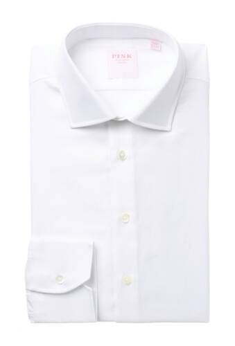 Imbracaminte barbati thomas pink royal twill dress shirt white