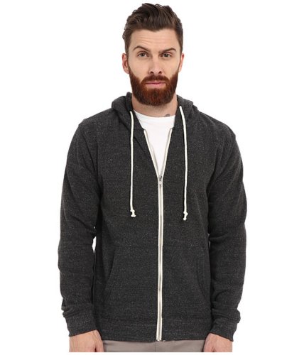 Imbracaminte barbati threads 4 thought triblend zip front hoodie heather black