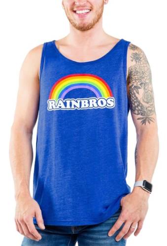 Imbracaminte barbati tipsy elves rainbros rainbow printed tank blue