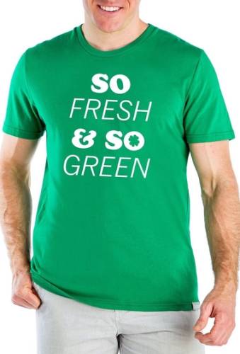 Imbracaminte barbati tipsy elves so fresh and so green graphic t-shirt green