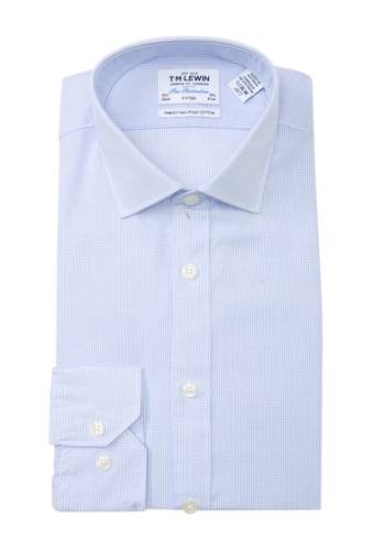 Imbracaminte barbati tm lewin check fitted dress shirt mid blue