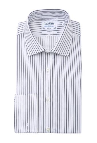 Imbracaminte barbati tm lewin striped slim fit dress shirt navy white