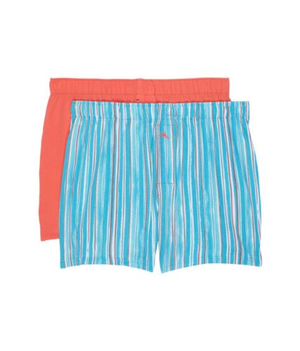 Imbracaminte barbati tommy bahama 2-pack knit boxer coralblue stripe