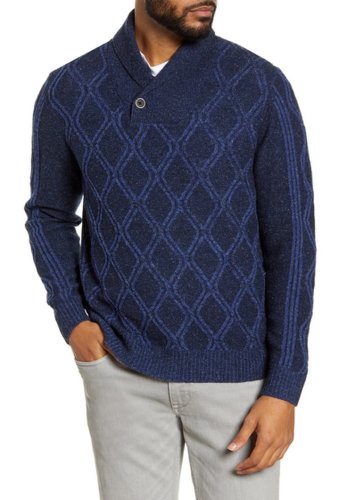Imbracaminte barbati tommy bahama argyle stripe shawl collar sweater mazarine blue