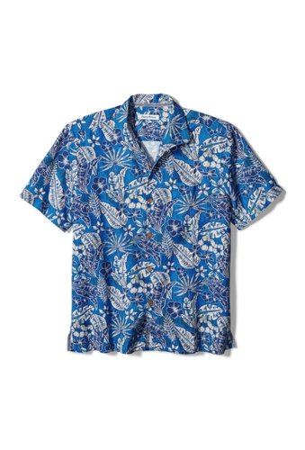 Imbracaminte barbati tommy bahama baja batik short sleeve original fit hawaiian shirt cobalt sea