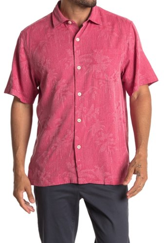 Imbracaminte barbati tommy bahama digital palms classic fit silk shirt fuschia