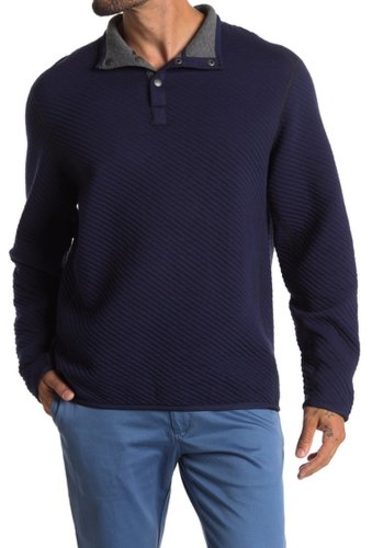Imbracaminte barbati tommy bahama quilt to last snap mock neck quilted fleece pullover ocean deep