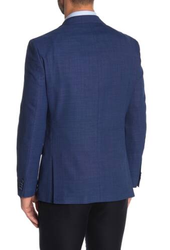 Imbracaminte barbati tommy hilfiger blue weave two button notch lapel slim fit performance blazer blue