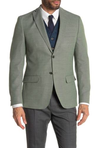 Imbracaminte barbati tommy hilfiger light green weave two button notch lapel slim fit performance blazer light green
