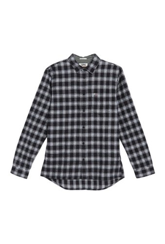Imbracaminte barbati tommy hilfiger multi check flannel regular fit shirt 0mj-tommy black