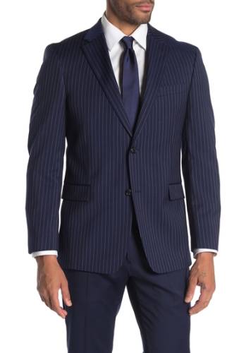 Imbracaminte barbati tommy hilfiger slim fit wool blend pinstripe suit separate jacket navywhite