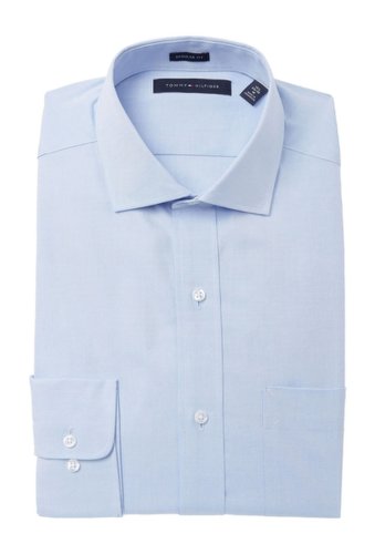 Imbracaminte barbati tommy hilfiger solid regular fit dress shirt blue mist