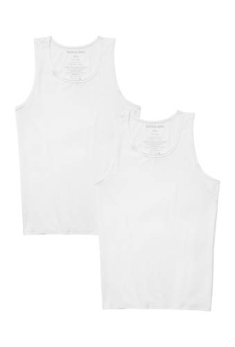 Imbracaminte barbati tommy john basics stay-tucked tank undershirt - pack of 2 white