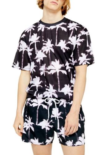 Imbracaminte barbati topman reverse palm print t-shirt black multi