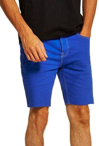 Imbracaminte barbati topman skinny fit stretch twill cutoff shorts blue