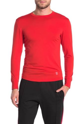 Imbracaminte barbati topo designs wool blend long sleeve t-shirt size medium red