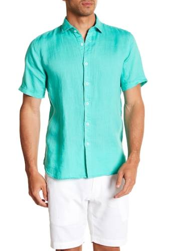 Imbracaminte barbati toscano short sleeve solid woven shirt spring