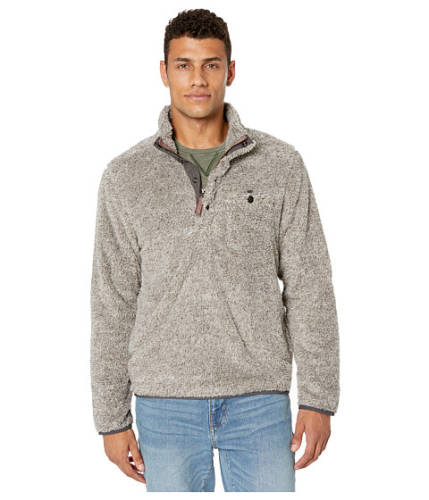 Imbracaminte barbati true grit melange shag sherpa snap pullover with contrast trim charcoal