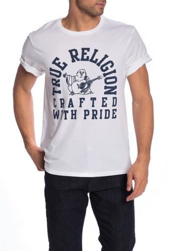 Imbracaminte barbati true religion buddha logo graphic t-shirt white
