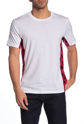 Imbracaminte barbati true religion contrast paneled crew neck t-shirt white red