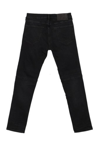 Imbracaminte barbati true religion rocco super stretch extra slim moto jeans black deni