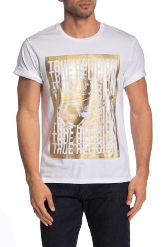 Imbracaminte barbati true religion shine front graphic t-shirt white