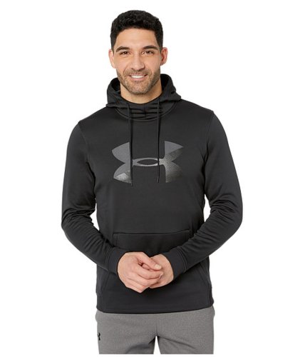 Imbracaminte barbati under armour armour fleece pullover hoodie big logo graphic blackjet gray