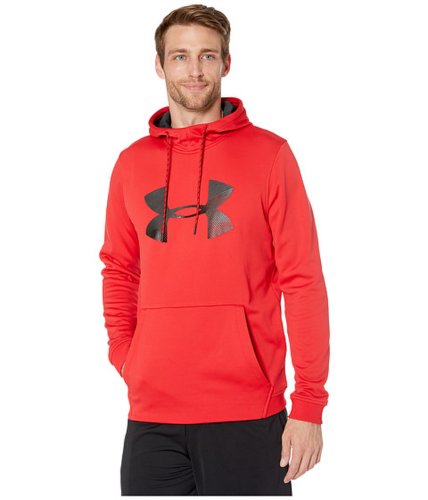 Imbracaminte barbati under armour armour fleece pullover hoodie big logo graphic redblack