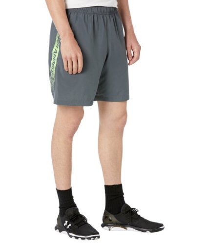 Imbracaminte barbati under armour woven graphic shorts pitch grayquirky lime