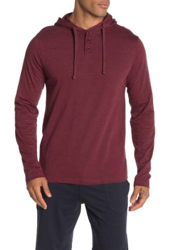 Imbracaminte barbati unsimply stitched soft henley lounge hoodie cranberry heather