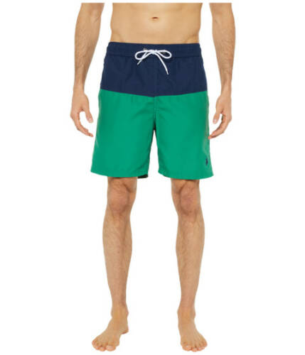 Imbracaminte barbati us polo assn color block swim shorts court green