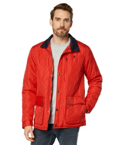 Imbracaminte barbati us polo assn diamond quilted jacket chili pepper