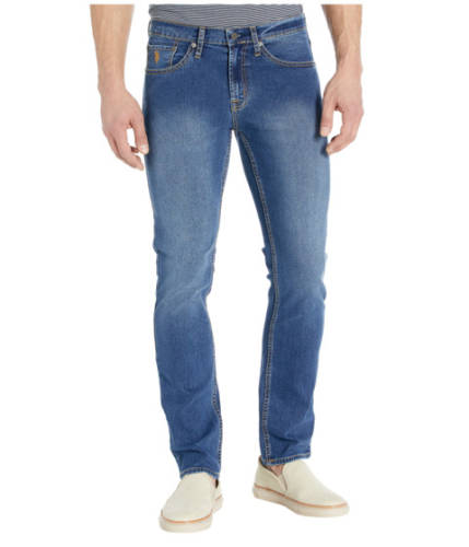 Imbracaminte barbati us polo assn stretch slim straight five-pocket jeans in blue blue