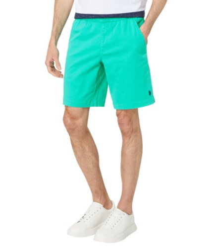Imbracaminte barbati us polo assn twill jogger shorts pool green