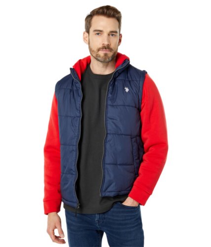 Imbracaminte barbati us polo assn vest with zip sleeve engine red
