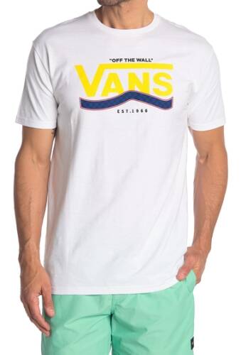 Imbracaminte barbati vans otw rally wave short sleeve t-shirt white