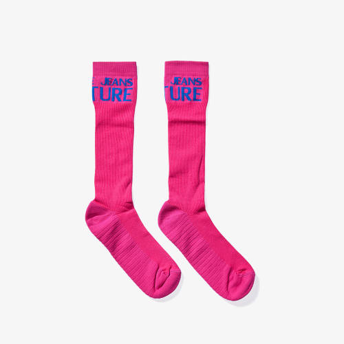 Imbracaminte barbati versace intarsia logo socks hot pink