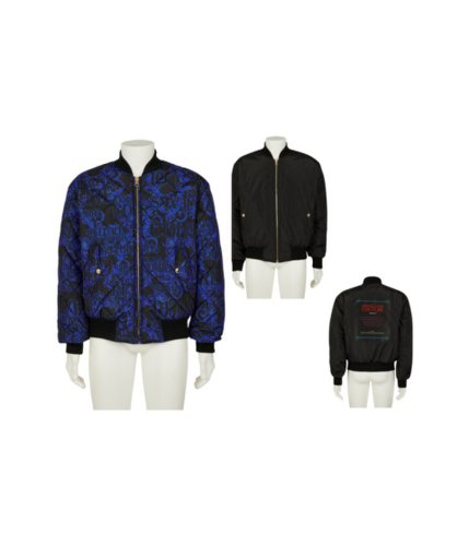 Imbracaminte barbati versace jeans couture baroque reversible bomber jacket blueblack