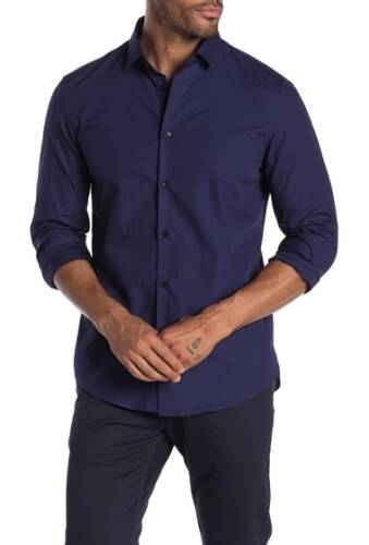 Imbracaminte barbati versace solid sport shirt navy