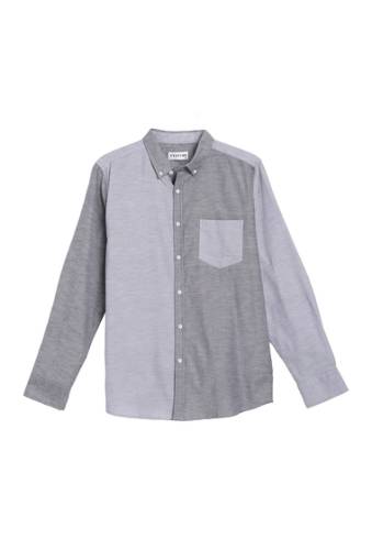 Imbracaminte barbati vestige colorblock oxford shirt grey