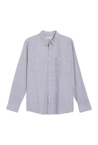 Imbracaminte barbati vestige double chest pocket oxford long sleeve shirt l grey