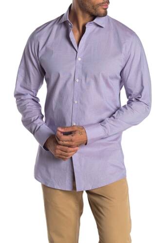 Imbracaminte barbati vince camuto checkered print slim fit dress shirt medium purple check