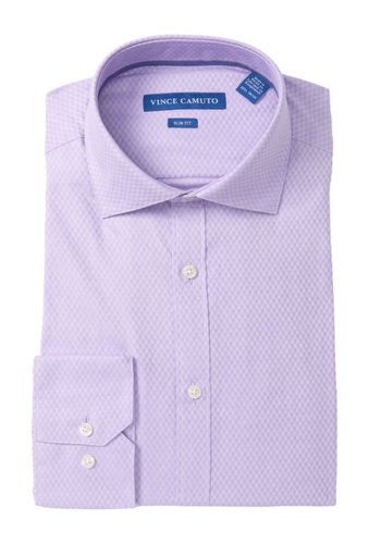 Imbracaminte barbati vince camuto diamond check slim fit dress shirt light purple dobby
