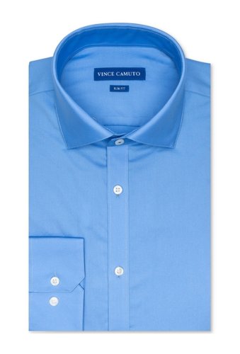 Imbracaminte barbati vince camuto slim fit dress shirt blue solid
