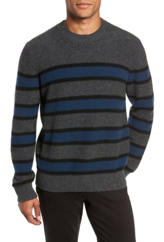 Imbracaminte barbati vince regular fit stripe cashmere sweater dk h greyprussian b