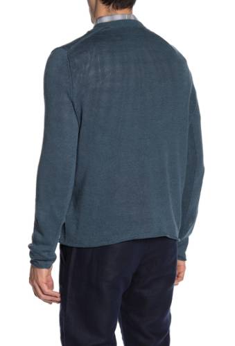 Imbracaminte barbati vince solid linen crew neck sweater marin