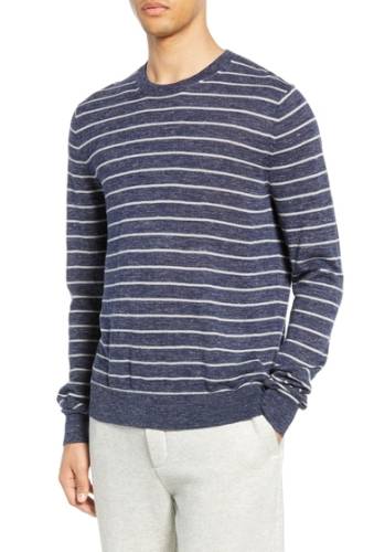Imbracaminte barbati vince striped crew pullover sweater coastalh light grey